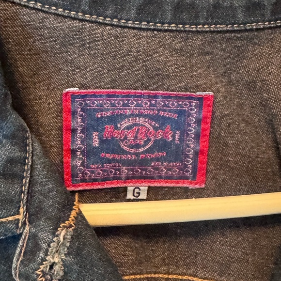 🎸 Old School Vintage 90’s Hard Rock Cafe Denim Jeans Jacket - Never Worn 🎸 - Picture 11 of 16